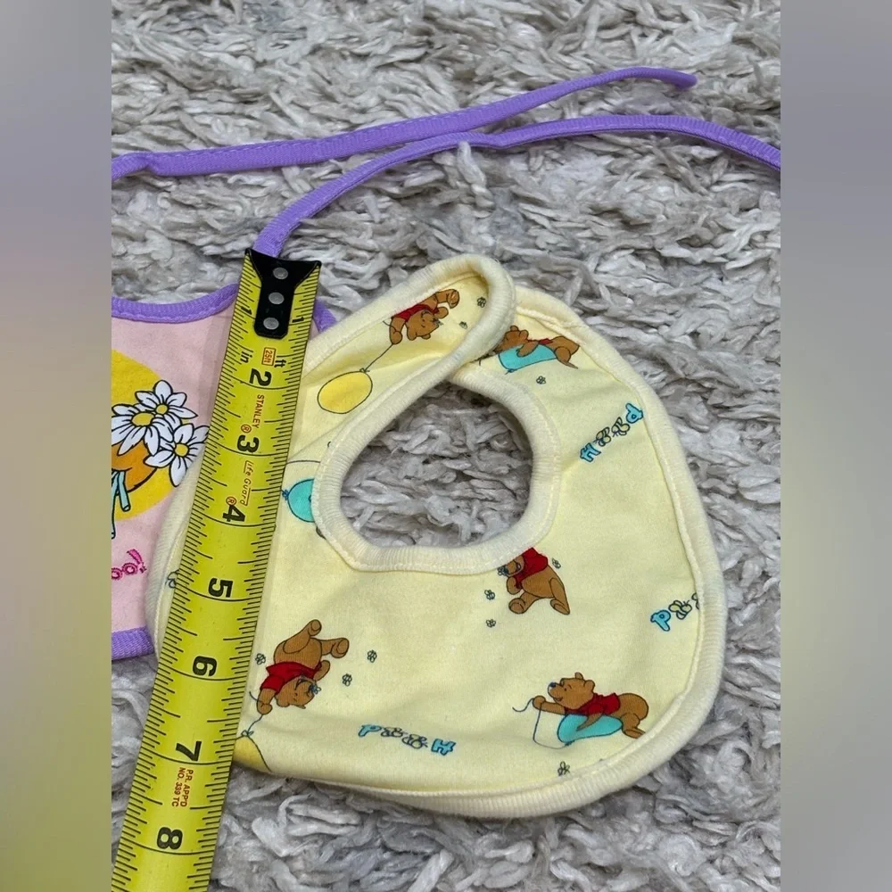 Winnie the Pooh Baby Bib Set - Purple and Yellow I love mommy